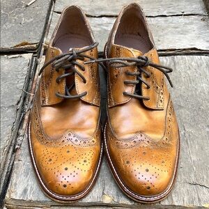 Joseph Abboud Tan Leather‎ Wingtip Shoes size 10